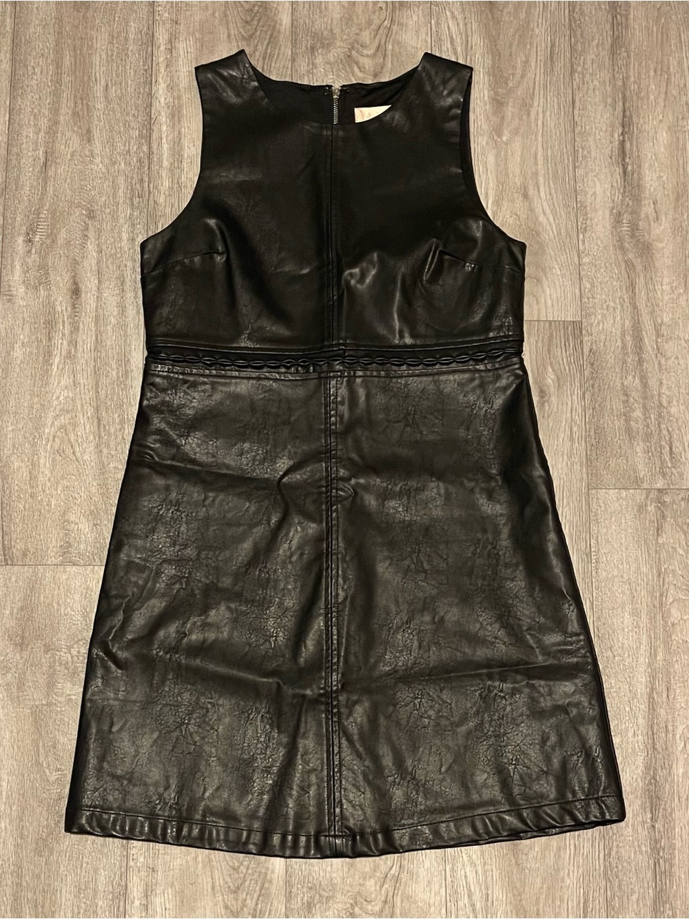Altar’d State Women’s Size Small Faux Leather Sleeveless Dress Black